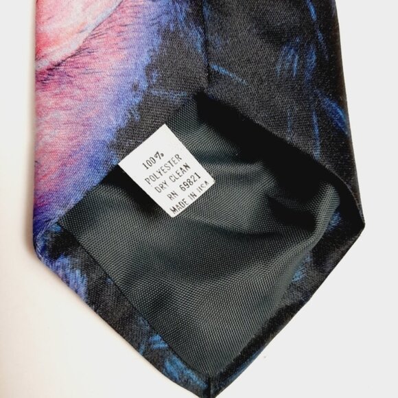 RALPH MARLIN Pig Novelty Design Pattern 1989 Retro Men's Necktie Neck Tie - Picture 8 of 11
